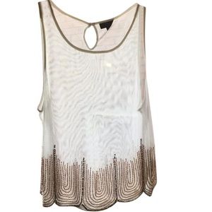 Beaded TOPSHOP Mesh Top